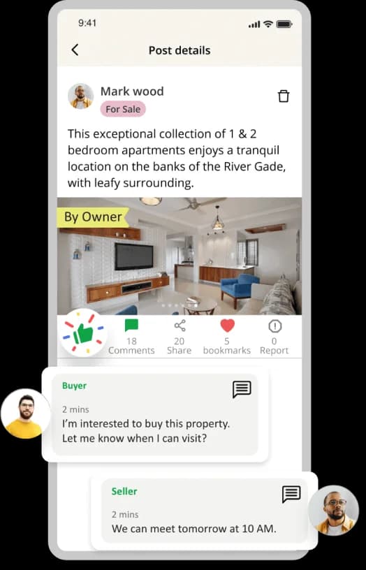 Secure in-app messaging interface