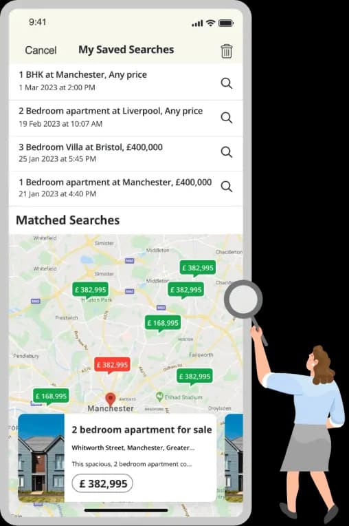 Real-time property alerts on mobile.