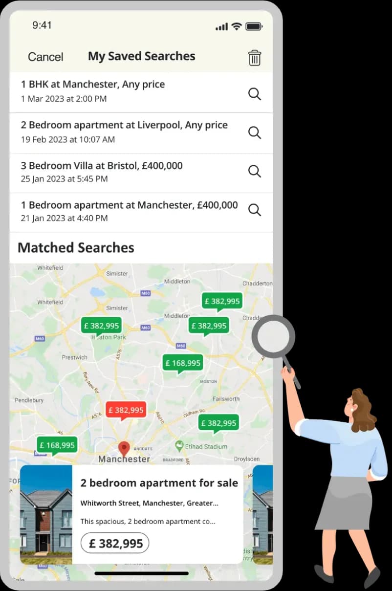 Real-time property alerts on mobile.