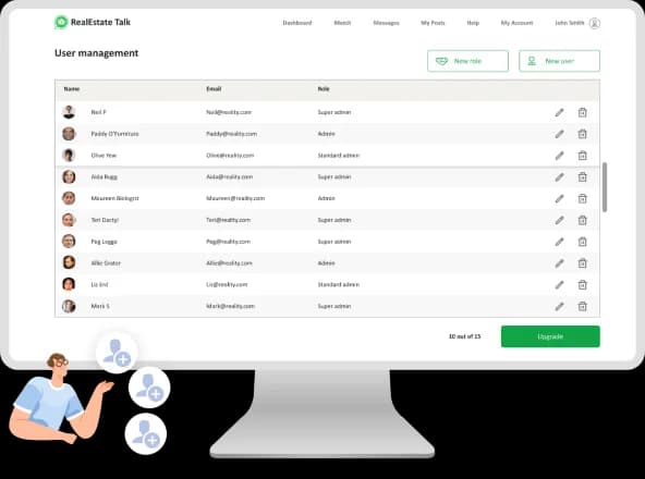 Team collaboration and role management tools